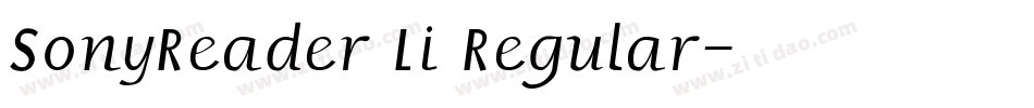 SonyReader Li Regular字体转换